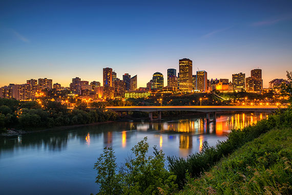 A gorgeous night shot of the city of Edmonton unfortunately does not show what a problem alcohol addiction has become in the thriving town.