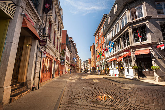 A historic street in Quebec, where many alcoholics have walked home wondering if it is time to seek treatment